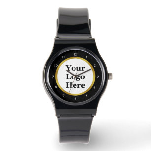 Vorlage für Schwarz-weiße und goldene Logos Armbanduhr