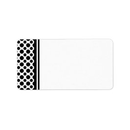 Vorlage für schwarze Polka-Punkte-Leeradresse Adressaufkleber