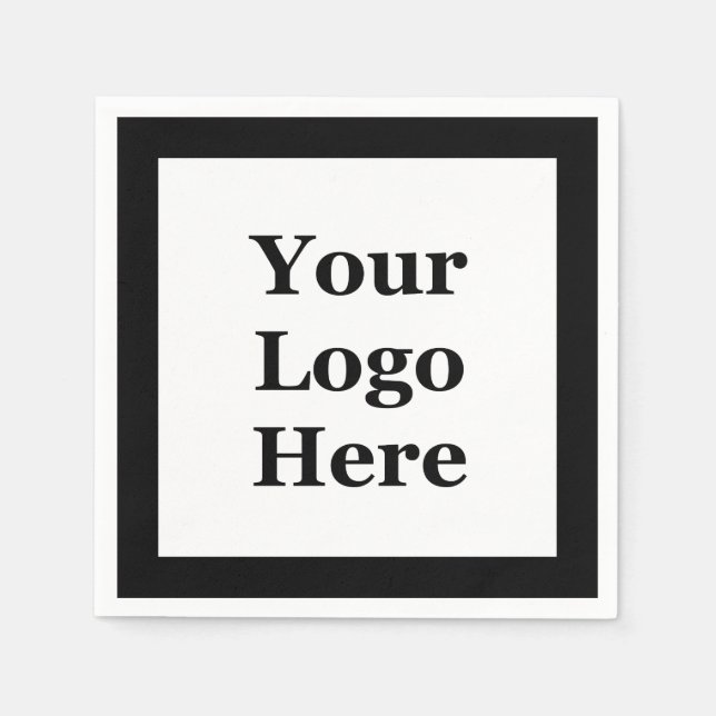 Vorlage für Schwarzweiß-Logos aus der Geschäftswel Serviette (Vorderseite)