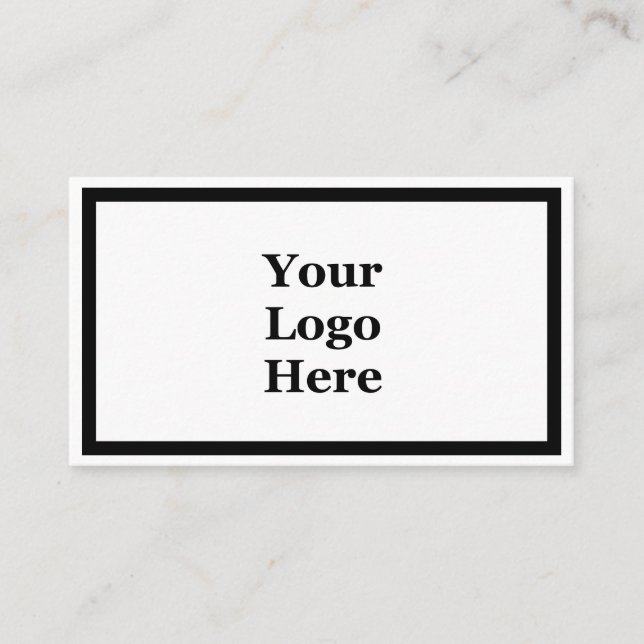 Vorlage für Schwarzweiß-Logos aus der Geschäftswel Visitenkarte (Vorderseite)