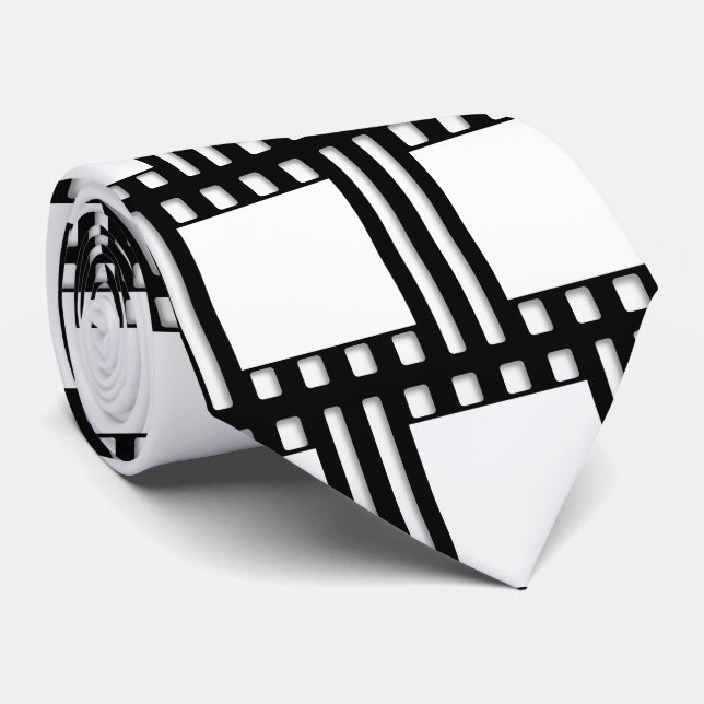 Vorlage für Schwarzweißkino-Filme Krawatte (Gerollt)