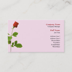 Vorlage für Single-Rote Rose-Visitenkarte Visitenkarte