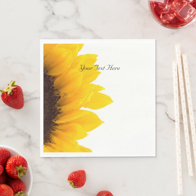 Vorlage für Sonnenblumen, personalisieren Serviette (Beispiel)