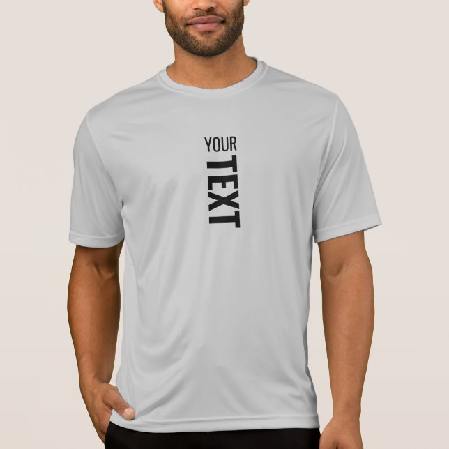 Vorlage für Sport Activewear Mens Modernes Silber T-Shirt (Vorderseite)