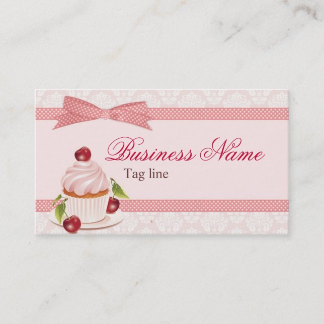 Vorlage für Sweet Cupcake Business Card Visitenkarte (Vorderseite)
