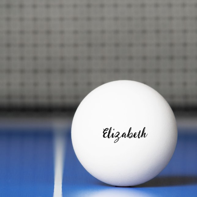 Vorlage für Text mit weißem und schwarzem Namen Tischtennisball (Netto)