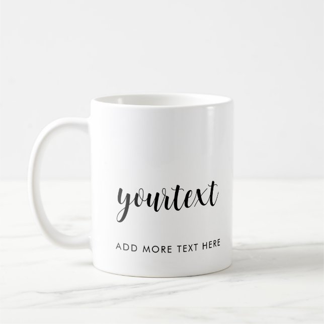 Vorlage für Text oder Namen von benutzerdefinierte Kaffeetasse (Links)