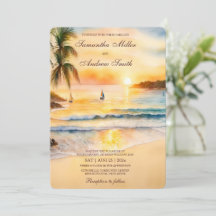 Vorlage für tropische Hochzeiten am Strand