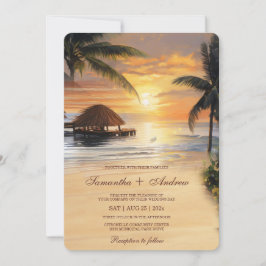 Vorlage für tropische Hochzeiten am Strand