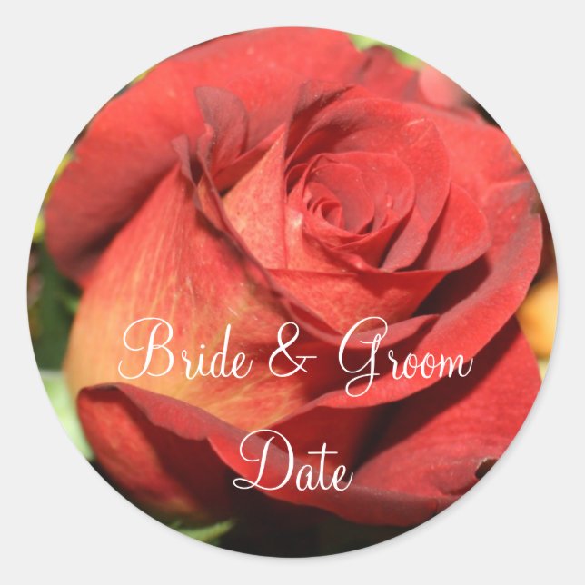VORLAGE FÜR UMSCHLAG AUFKLEBER-STICKER-ROSE RUNDER AUFKLEBER (Vorderseite)