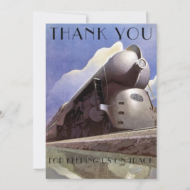 Vorlage für Vintage Art-Deco-Lokomotive (Vorderseite)