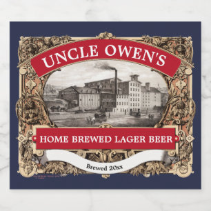 Vorlage für Vintages Lagerbier Bierflaschenetikett