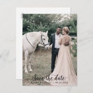 Vorlage für Vintages Script-Lichtbild Save the Dat