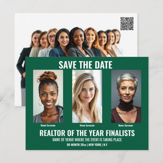 Vorlage für Visitenkarten 5 Foto DIREKT grün Postkarte (Vorne/Hinten)