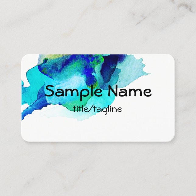 Vorlage für Visitenkarten, abstrakte Farbe Visitenkarte (Vorderseite)