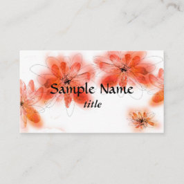Vorlage für Visitenkarten Aquarellfarben Blume Visitenkarte