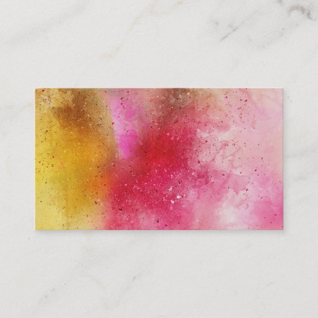 Vorlage für Visitenkarten für Aquarellbilder Visitenkarte (Vorderseite)
