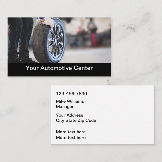 Vorlage für Visitenkarten für Automotive Services Visitenkarte (Vorne/Hinten)