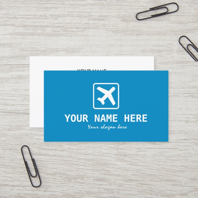 Vorlage für Visitenkarten für Luftfahrzeuge Visitenkarte (Vorderseite/Rückseite Beispiel)
