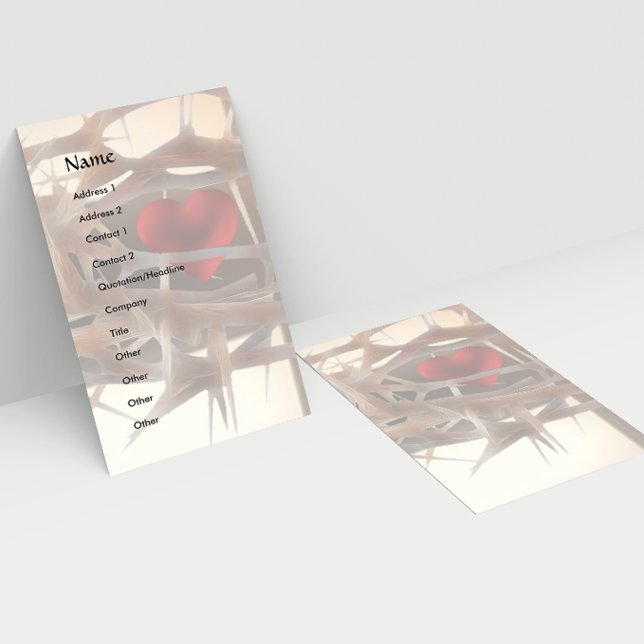 Vorlage für wertvolle Herzkarte Visitenkarte (Von Creator hochgeladen)