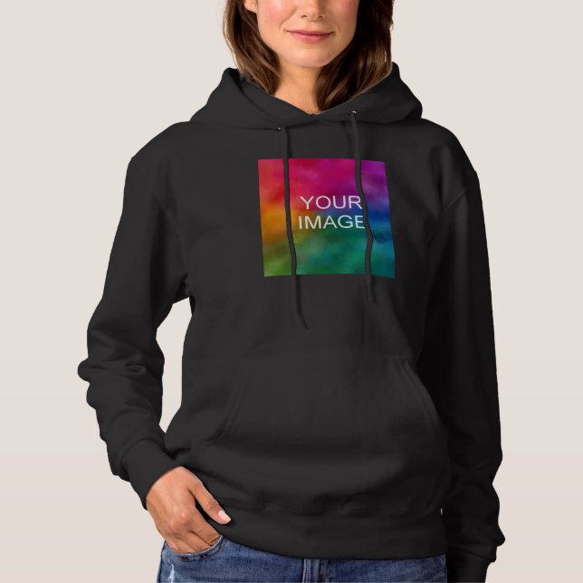 Vorlage Hinzufügen von Text Upload Foto Womens Bla Hoodie (Vorderseite)
