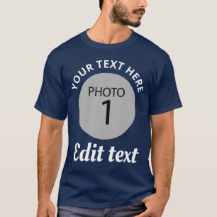 Vorlage Ihr Foto Text hinzufügen T-Shirt
