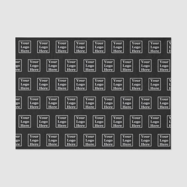 Vorlage Ihres Logos hier Schwarz Seidenpapier (Vorderseite)