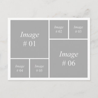 Vorlage mit 6 quadratischen Bildern Postkarte
