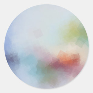Vorlage Moderne Abstrakte Kunst Trendfarben Blank Runder Aufkleber