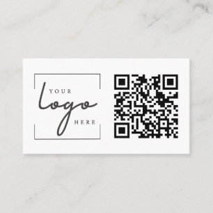 Vorlage Moderner QR-Code Geschäftslogos Einfach Visitenkarte