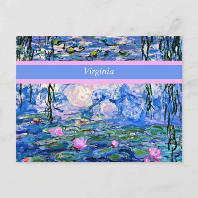 Vorlage Monet - Water Lilies 1919, Postkarte (Vorderseite)