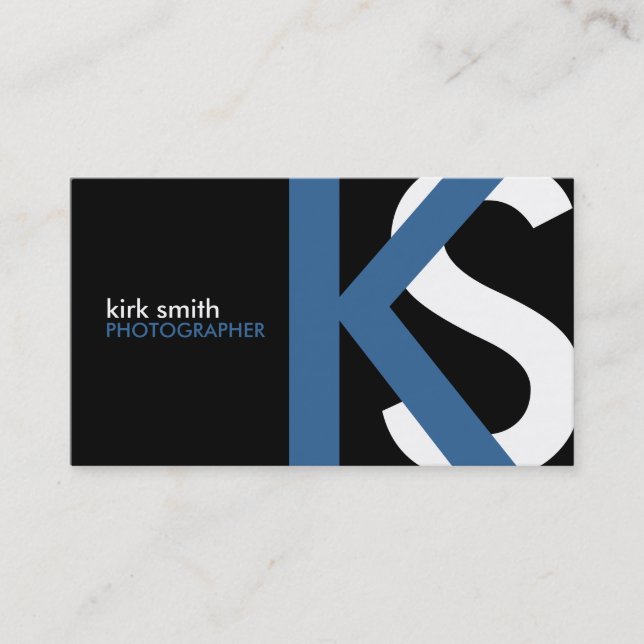 [VORLAGE] Monogramm-Visitenkarten Visitenkarte (Vorderseite)