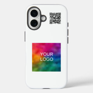 Vorlage QR-Code Laden Sie Ihre eigene Logo-Populat iPhone 16 Hülle