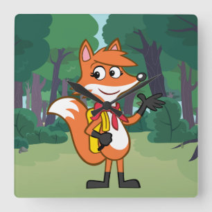 Vorlage Quadratische Wanduhr