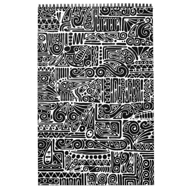 Vorlage "Schwarz-Weiß-Geometrie" Art 2 Kalender (Titelbild)
