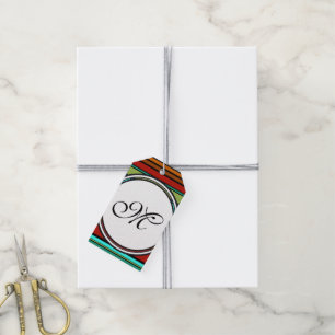 Vorlage - Text, Monogramm & Hintergrund individuel Geschenkanhänger