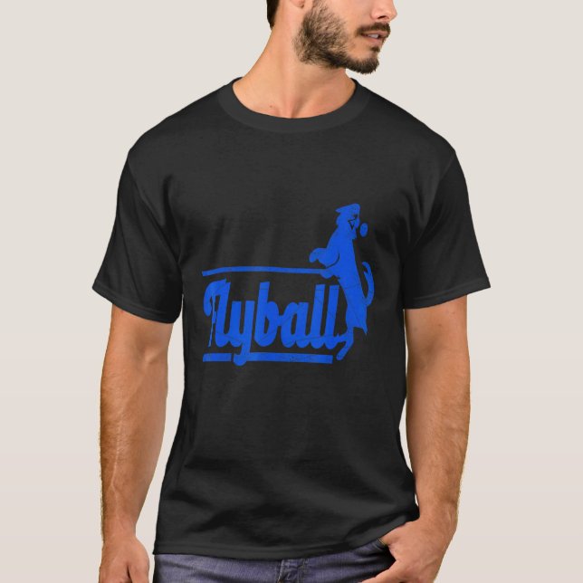 Vorlage von Flyball-Coolen Retro-Hundedesigns T-Shirt (Vorderseite)