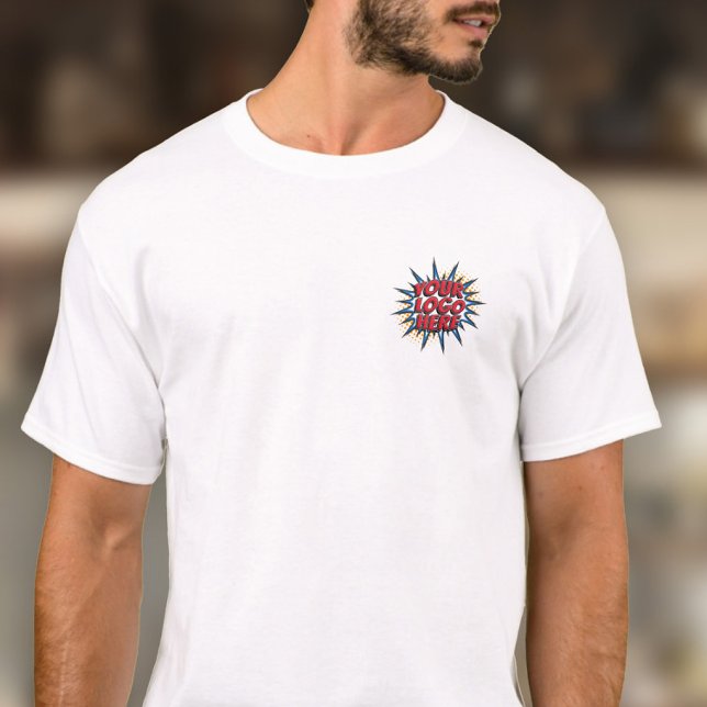 Vorlage zum Hochladen von Logos - Weiße Mitarbeite T-Shirt (Von Creator hochgeladen)