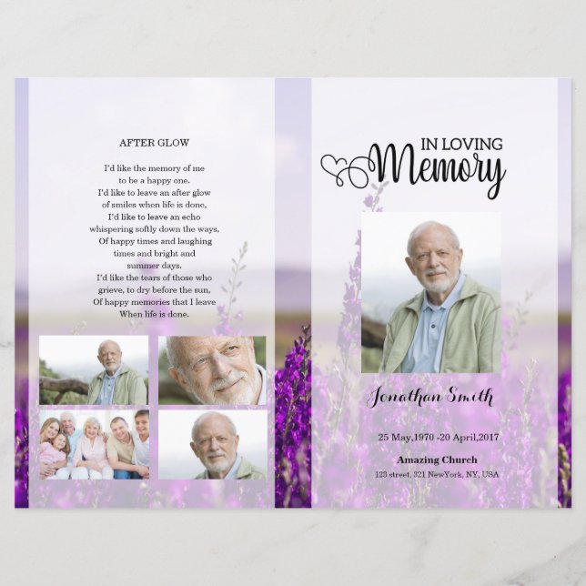 Vorlage zum Lavendelbeerprogramm (Vorderseite)