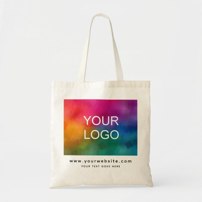 Vorlage zur Werbung für Logo-Website hochladen Tragetasche (Vorne)