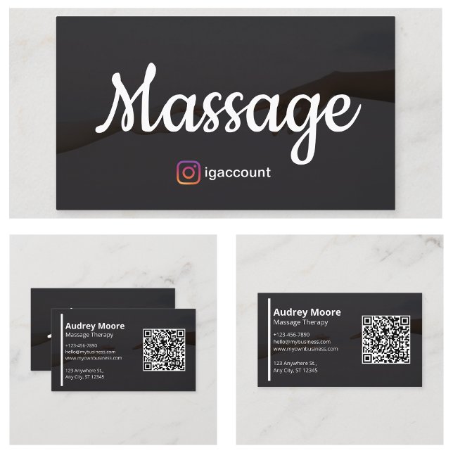 Vorlagen der Massagetherapie Visitenkarte (Massage Therapy Templates Design Business Card
)