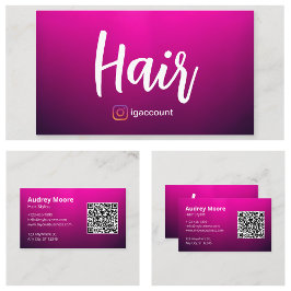 Vorlagen des beruflichen Haarstylist QR Code Visitenkarte