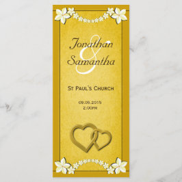 Vorlagen des Rustic Gold Floral Wedding Programms