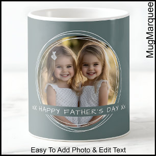 Vorlagen-Foto-Nachrichten-Andenken Vater Grau C13 Kaffeetasse