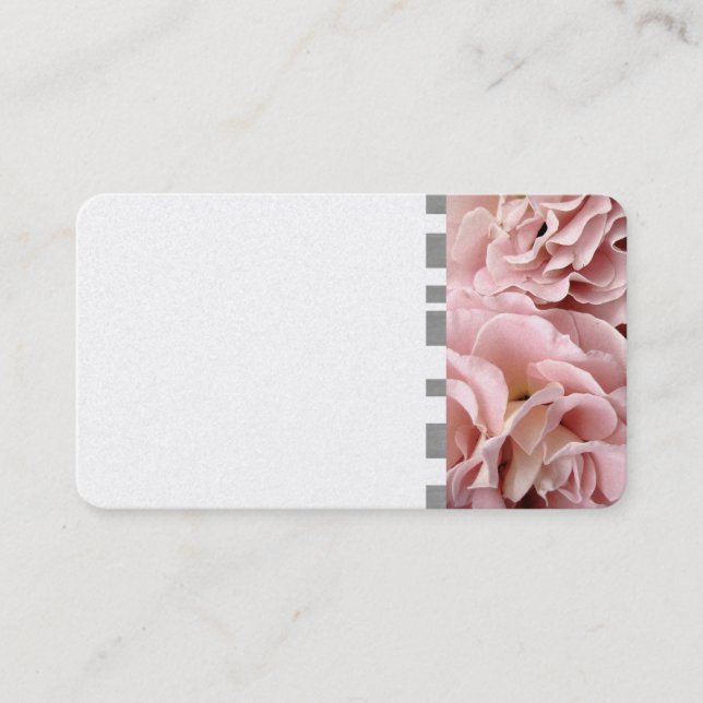 Vorlagen für Visitenkarten - Rose auf Silberpapier Visitenkarte (Vorderseite)