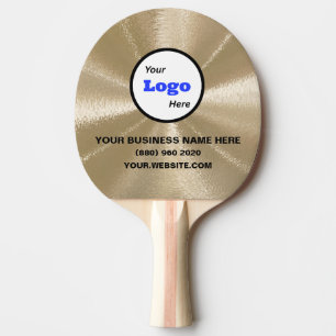 Vorlagen-Logo Geschäft Paddle Vorlage Gold Tischtennis Schläger