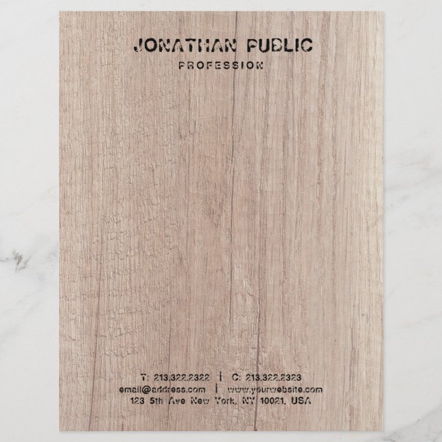 Vorlagenbild für Holzplankenplatine - gestörter Te Briefbogen (Vorderseite)