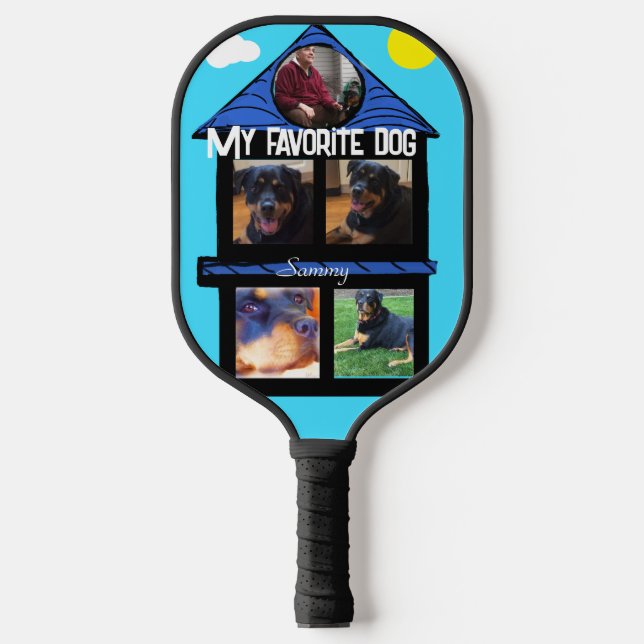 Vorlagenfavorit für 5-Platz-Fotos Pickleball Schläger (Vorderseite)