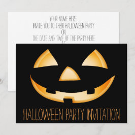 Vorlagenfertige Halloween-Party-Einladungskarte Einladung