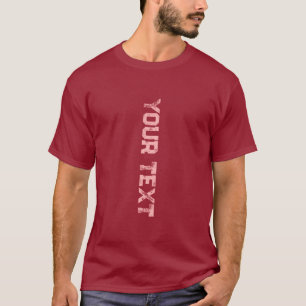 Vorlagenmaroon für Mens Doppelseitig bedrückter Sc T-Shirt
